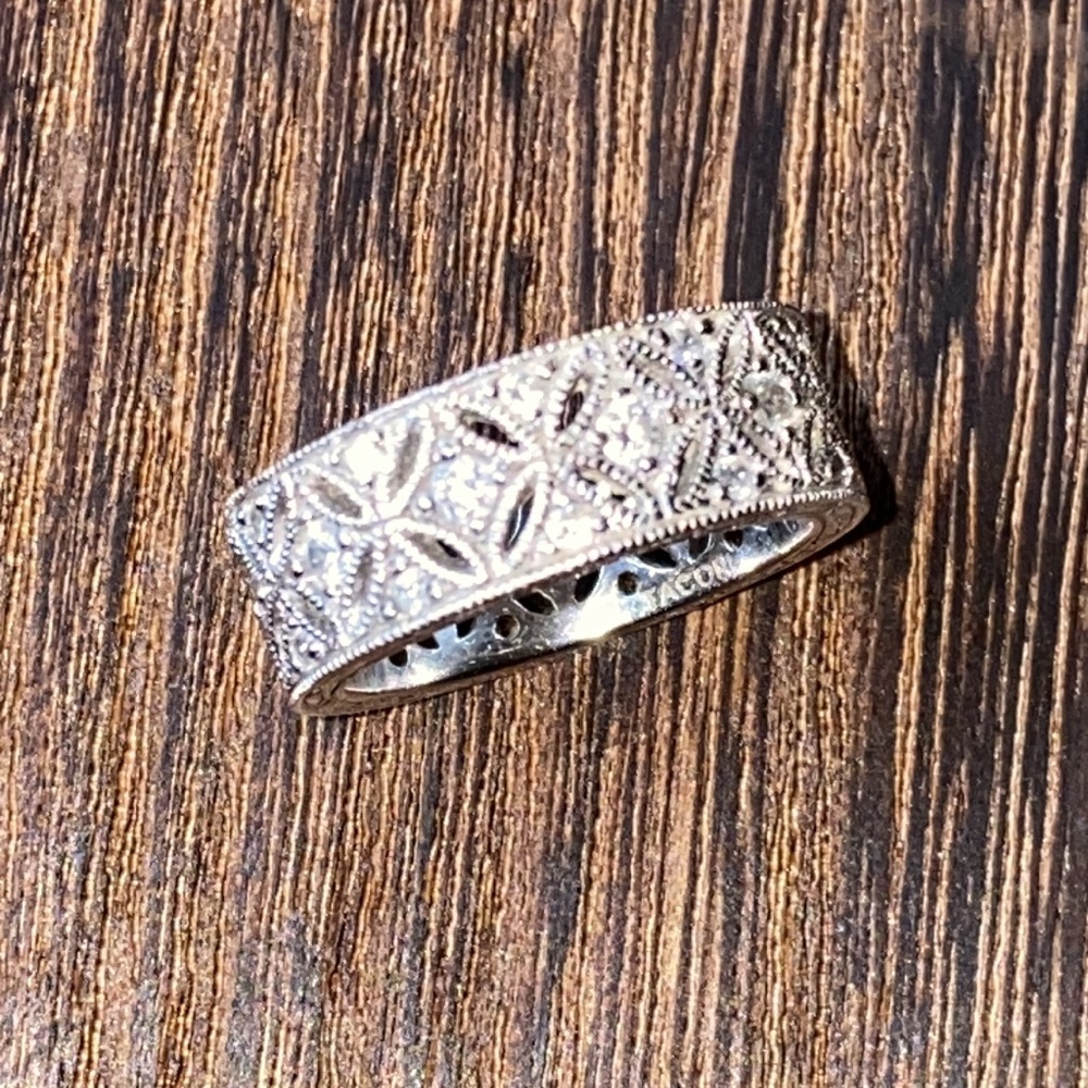 Tacori Diamonique Harlequin Eternity Band - Picture 11 of 14